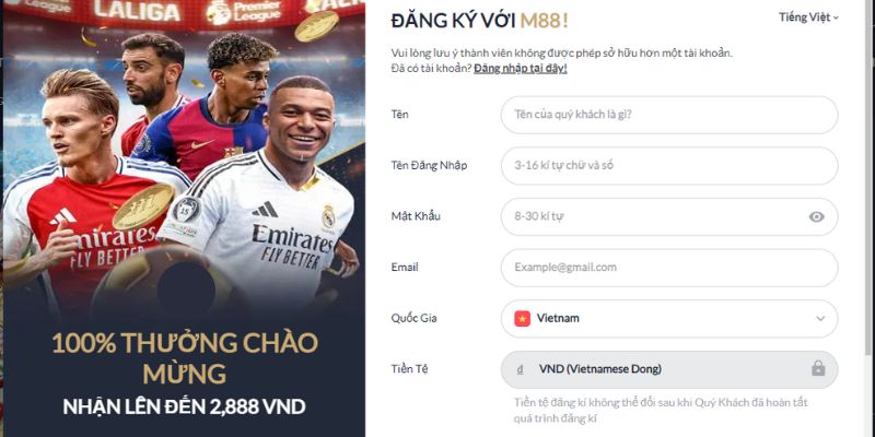 Lưu ý để thực hiện M88 đăng ký thành công